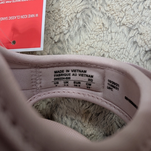 Nike Icon Classic Sandals Pink Barely Rose White Womens Size 6 DH0224-600 NEW - Picture 8 of 8